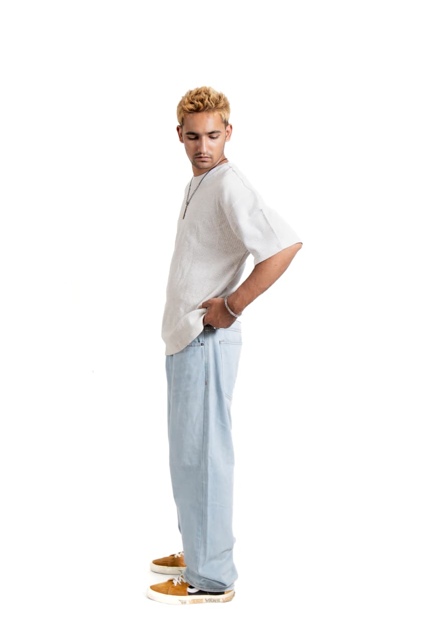 Down shoulder Baggy Shirt