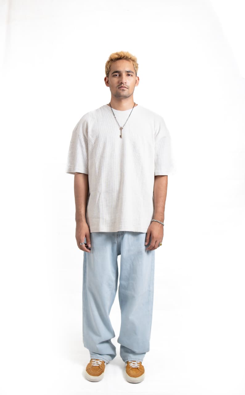 Down shoulder Baggy Shirt